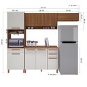 Ver mais imagens de Cozinha Modulada 3,10MTS Monza 4 Peças Freijó / Off White - Indekes