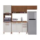 Ver imagem 1 de Cozinha Modulada 3,10MTS Monza 4 Peças Freijó / Off White - Indekes