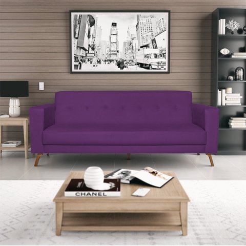 Sofá 3 Lugares 200cm Marisa Suede Yescasa