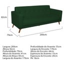 Ver imagem 3 de Sofá 3 Lugares 200cm Marisa Suede Yescasa