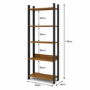 Ver mais imagens de Kit 4 Estantes para Livros 2 Portas 20 Prateleiras Estilo Industrial Lâmina Mel/Preto - BRV Móveis