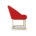 Ver imagem 3 de Banqueta Poltrona Lua Penteadeira e Salão com Base Metálica:vermelho