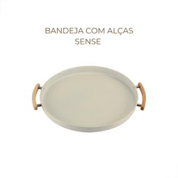 Bandeja Metal + Bambu 41.5cm - Elegância Sustentável - 2 Bandeja Metal + Bambu 41.5cm - Elegância Sustentável - 2