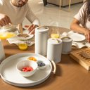 Ver imagem 4 de Bandeja Metal + Bambu 41.5cm - Elegância Sustentável