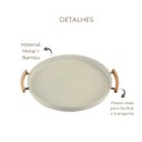 Ver imagem 3 de Bandeja Metal + Bambu 41.5cm - Elegância Sustentável