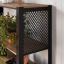 Ver imagem 4 de Aparador Industrial para Sala com Laterais Teladas P1021 Preto Mel