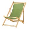 Cadeira Espreguiçadeira Preguiçosa Dobrável Madeira Maciça com Tecido Verde - 1