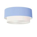 Ver imagem 1 de Plafon Duplo Cilíndrico Vivare Md-3024 Cúpula Tecido 60x50cm - Bivolt Azul-bebê-branco 127/220v