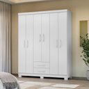 Ver imagem 2 de Roupeiro 149cm 6 Portas 2 Gavetas sem Espelho - Ssx Multicoisas