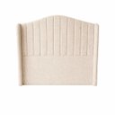 Ver imagem 2 de Cabeceira para Cama Box Estofada Zoe Decorativa Moderna Curva Queen 160 Cm Boucle Bege
