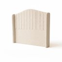 Ver imagem 3 de Cabeceira para Cama Box Estofada Zoe Decorativa Moderna Curva Queen 160 Cm Boucle Bege