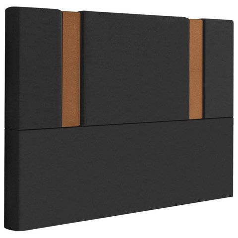 Cabeceira Casal 138 cm Veron Veludo Preto Soon
