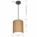Ver imagem 2 de Lustre Luminária Pendente Vivare Free Lux Pe-4102pr Cúpula em Tecido 13x30cm