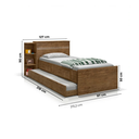 Ver imagem 3 de Bicama Solteiro com Baú, 2 Gavetas e Cama Auxiliar Jade Jequitiba