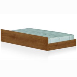 Cama Solteiro com Baú 2 Gavetas e Cama Auxiliar Jade  - 4