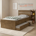 Ver imagem 5 de Bicama Solteiro com Baú, 2 Gavetas e Cama Auxiliar Jade Jequitiba