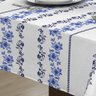 Toalha de Mesa Linhão 4 Lugares Retangular Floral Azul - 5