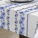 Ver imagem 5 de Toalha de Mesa Linhão 4 Lugares Retangular Floral Azul