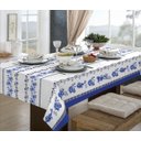 Ver imagem 2 de Toalha de Mesa Linhão 4 Lugares Retangular Floral Azul