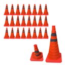 Ver imagem 4 de Cone Retratil Sinalizaçao Kit 24 Uni Portatil Obra Trafego Baliza Aviso Alerta Segurança Estrada Rua