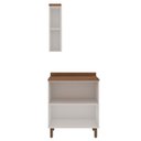 Ver imagem 4 de Conjunto de Banheiro Modulado 100% MDF Americano 2 Peças Iluminata Branco/Ébano