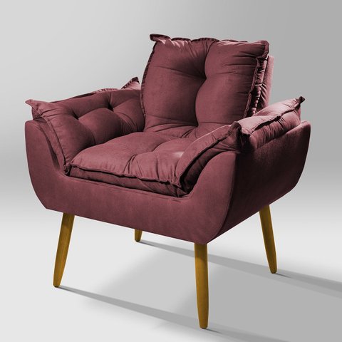 Poltrona Opala:bordô
