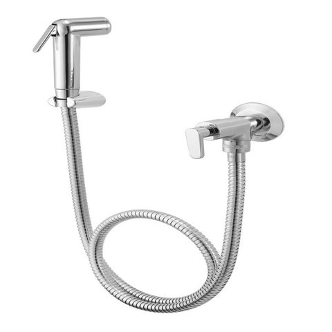 Ducha Higiênica com Registro 1850 1/4 de Volta Uni Cromado Meber Metais
