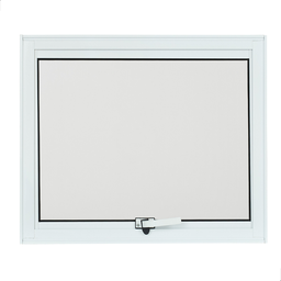 Janela Basculante Vitrô de Banheiro Maxim-ar Tamanho 60 Cms Altura 60 Cms Largura em Aluminio Branco - 2