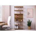 Ver imagem 1 de Estante 7 Prateleiras 211,5cm Home Office Nogal/branco
