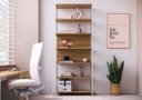 Ver imagem 1 de Estante 7 Prateleiras 211,5cm Home Office Nogal/branco