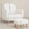 Poltrona Amamentação Orgânica Mood Tecido Bouclé Premium - Bege - 3