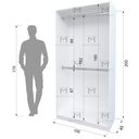 Ver imagem 2 de ARMÁRIO CABIDEIRO E CALCEIRO 1M M116.2021.B (CLOSET) MUNDI MOVEIS