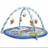 Tapete De Atividades Infantil Ginásio Tapete com Arco Brinquedos Animais Jumbo Azul Kababy - 5