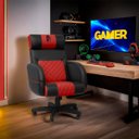 Ver imagem 7 de Cadeira Gamer Gladiator Reclinável Corino:corino Preto/vermelho