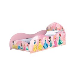 Cama Carruagem Solteiro Princesas Mdf Rosa - 3