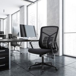 Cadeira Office Leap Plus, Elg, Och05, Ajuste de Altura, Apoio Braços, Espuma D27, até 120kg, Preto - 2