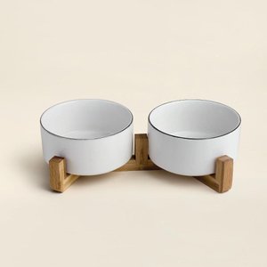 Comedouro Cerâmica e Bambu 19cm - A\casa