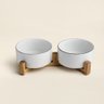 Comedouro Cerâmica e Bambu 19cm - A\casa - 1