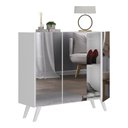 Ver imagem 2 de Sapateira Retrô com Espelho 3 Portas Nina Multimóveis MP6022 Branca