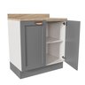 Cozinha Modulada Compacta 4 Peças com Armário Aéreo 2 Portas Vidro Arizona CabeCasa MadeiraOriginals - 18