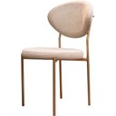Ver imagem 1 de Cadeira Choice sem Braco Linho Cinza Claro com Base Aco Gold Metalizado - 71340