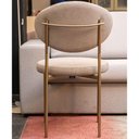 Ver imagem 4 de Cadeira Choice sem Braco Linho Cinza Claro com Base Aco Gold Metalizado - 71340