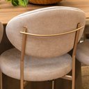 Ver imagem 5 de Cadeira Choice sem Braco Linho Cinza Claro com Base Aco Gold Metalizado - 71340