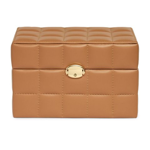 Caixa Decorativa em Mdf com Revestimento em Pu Caramelo 26cm 20791 Mart