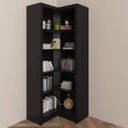 Ver imagem 1 de Armário de Canto 68x68cm 4 Prateleiras Me4132 Tecno Mobili - Preto