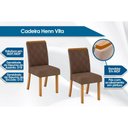 Ver imagem 2 de Kit 2 Cadeiras Sala Jantar Vita 2 Un Nature/linho Bege - Henn