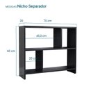 Ver imagem 5 de Rack para TV Nicho Aparador Madeira para Sala Quarto - Preto
