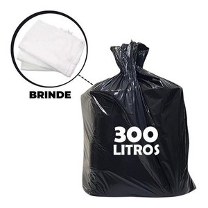 Saco De Lixo 300 Litros Super Reforçado 100 Unid. Lx3