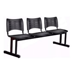 Cadeira para Recepção Plástica 3 Lugares Leve Mais Brinde Ventilador Ventimais 30cm - 2 Cadeira para Recepção Plástica 3 Lugares Leve Mais Brinde Ventilador Ventimais 30cm - 2