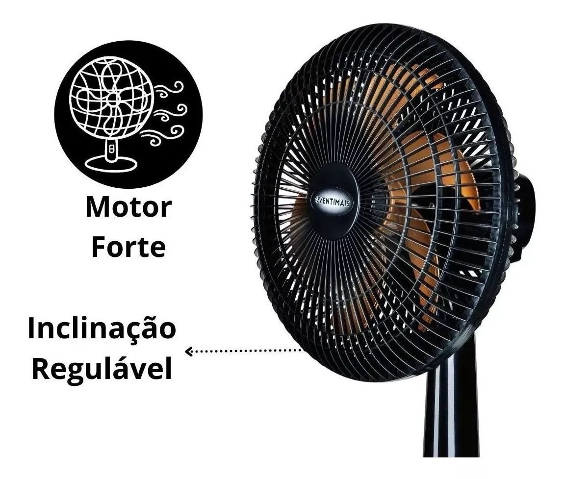 Cadeira para Recepção Plástica 3 Lugares Leve Mais Brinde Ventilador Ventimais 30cm - 7